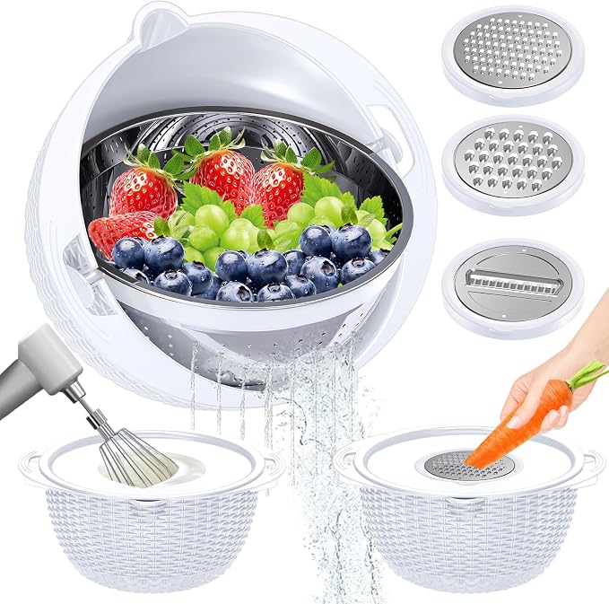 4-1 Colander with Bowl Set by UTTKOJ