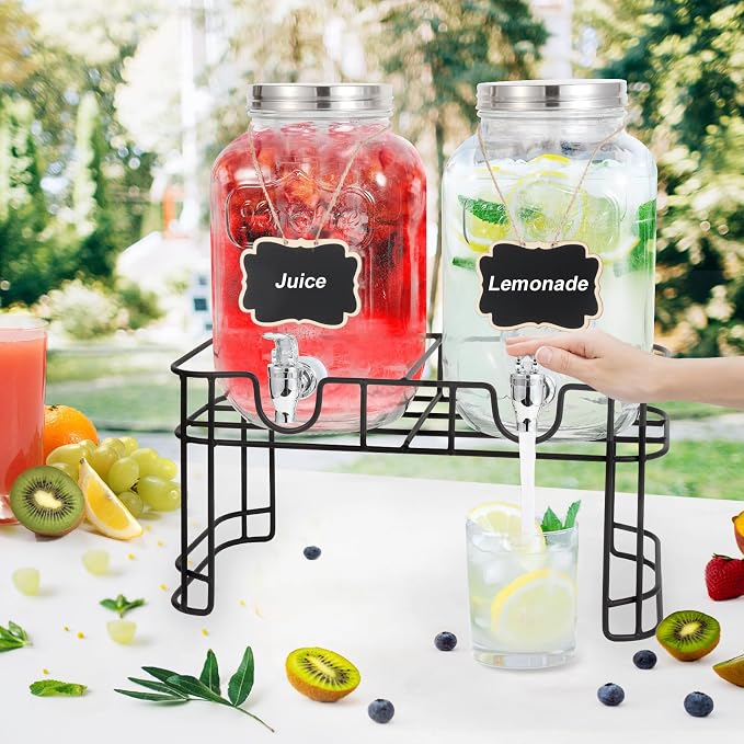 1 Gallon Glass Drink Dispensers - Image 7