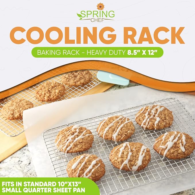 Spring Chef 8.5 x 12 Inch Stainless Steel Cooling Rack - Image 2