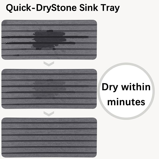NiuYichee 2 PCS Water Absorbent diatomite Coasters, 10.2" x 4" Water Absorbing - Image 4
