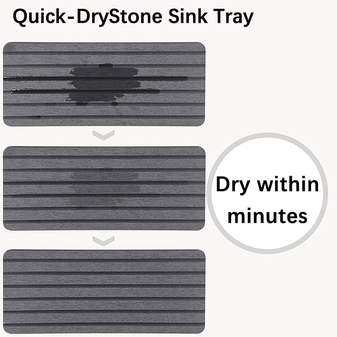 NiuYichee 2 PCS Water Absorbent diatomite Coasters, 9.5" x 4" Water Absorbing - Image 5