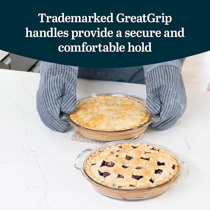 Libbey Baker’s Premium 2 Piece Glass Pie Plate, Space Saving Casserole Dish Set - Image 4