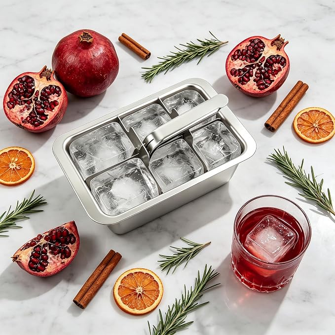 Stainless Steel Ice Cube Tray, Large Ice Cube Trays Mold - Image 8