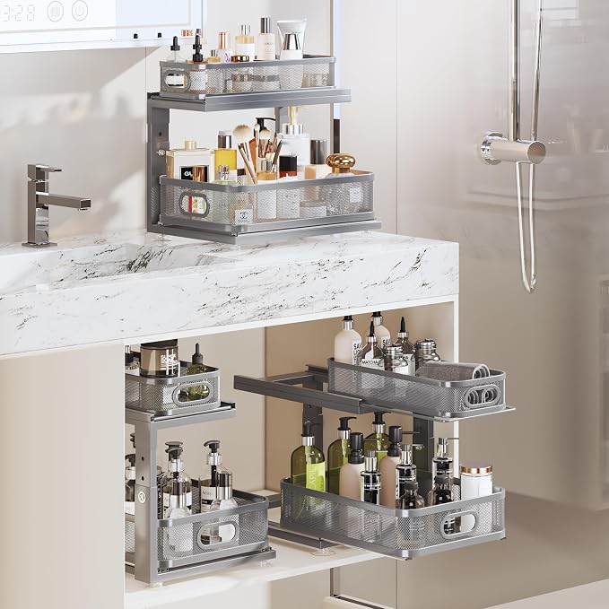 2 Pack 15.5IN-Depth Under Sink Organizer - Image 7