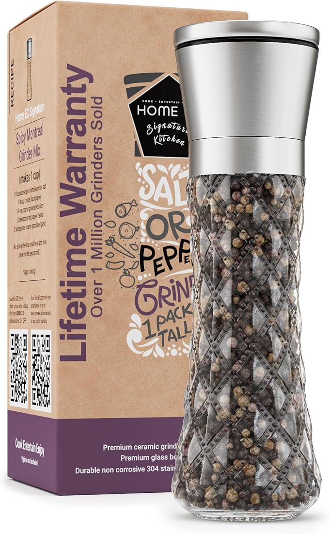 HOME EC Original Stainless Steel Salt or Pepper Grinder 1pk by HOMEEC