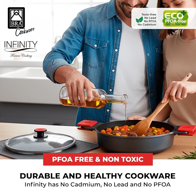 BRA COOKWARE Infinity Dual-Handled Sauté Pan w/Glass Lid | 11-Inch 2.95-Quart - Image 7
