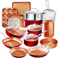 Gotham Steel 20 Pc Pots and Pans Set Nonstick Cookware + Bakeware Set, Complete by GothamSteel