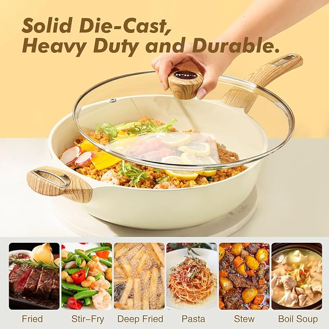 SENSARTE Ceramic Nonstick Frying Pan Skillet - Image 5