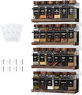 4-Tier Wall Mount Spice Rack Organizer- Screw/Adhesive Mount, 11.6”L x 2.4”W x by KitHero