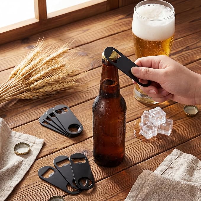 Remerry Bottle Openers Stainless Steel Flat Bottle Opener Bulk 3.4 x 1.3 Inches - Image 4