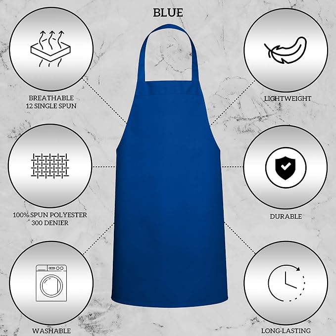 GREEN LIFESTYLE 12 Pack Professional Chef Apron – Grilling Aprons - Image 4