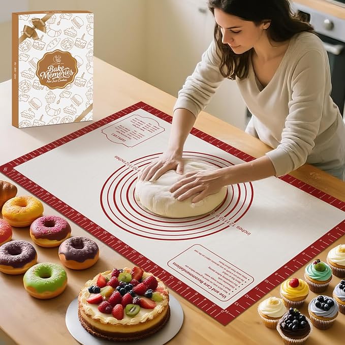 Silicone Baking Mat, Non Stick Pastry Mat Sheet by MimekitchenKitchenHelper