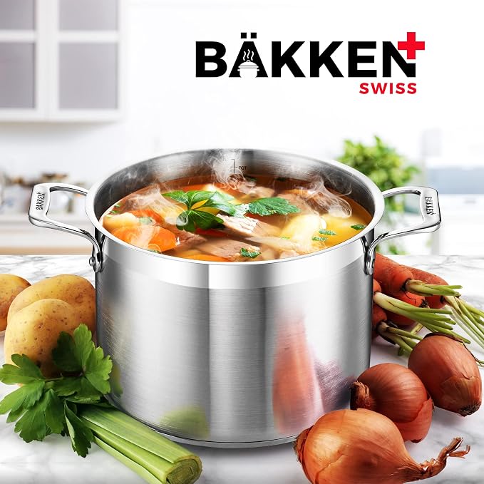 Stainless Steel Stockpot with Lid 5 Quart, Durable 18/8 Stainless Steel - Image 9