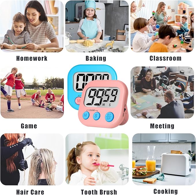 ZILLEEN Classroom Timer for Kids Teachers 2 Pack Digital Timers - Image 5