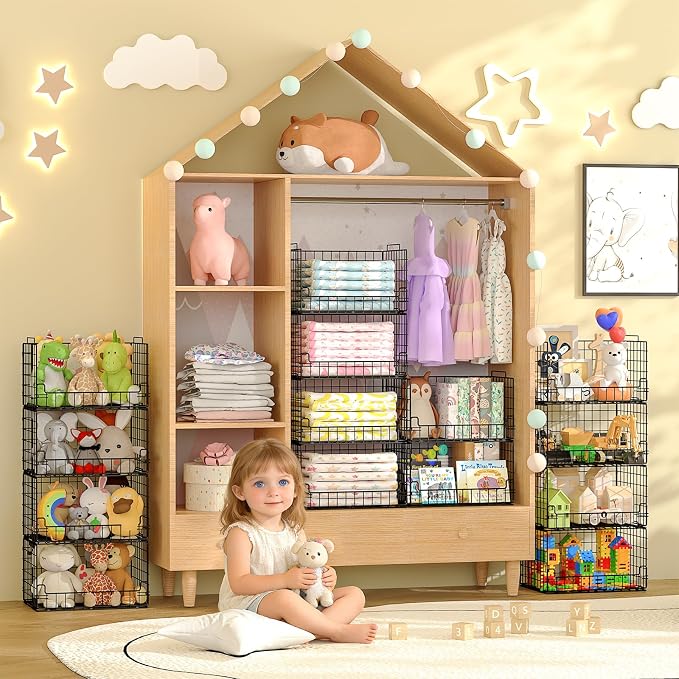 4-Tier Stackable Closet Organizers and Storage Basket - Image 8