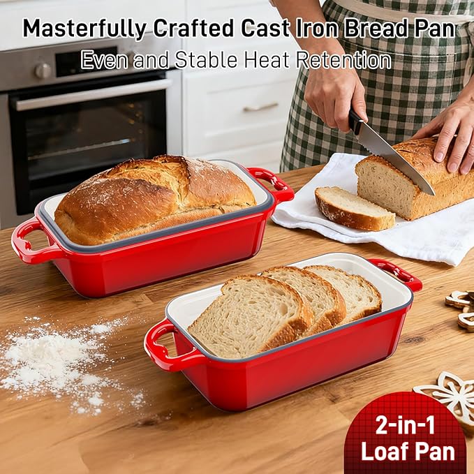 Enameled Cast Iron Dutch Oven for Sourdough Bread Baking, 8.5 x 4.5Inch Oval - Image 7