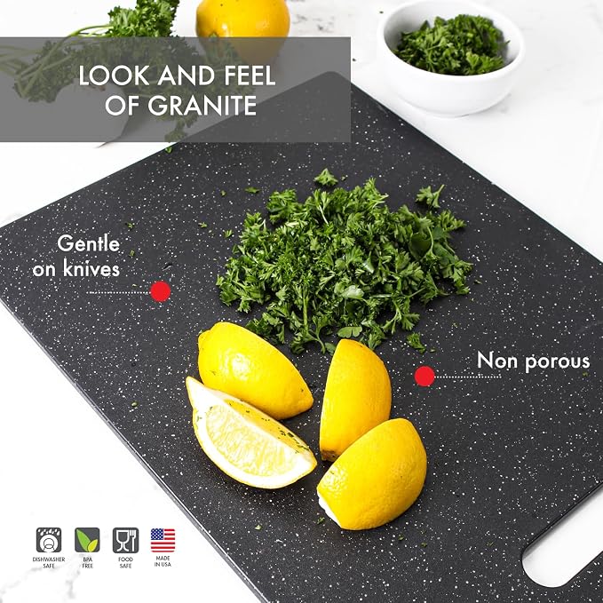 Dexas Superboard Pastry Board and Cutting Boards, Set of Two, Midnight Granite - Image 6