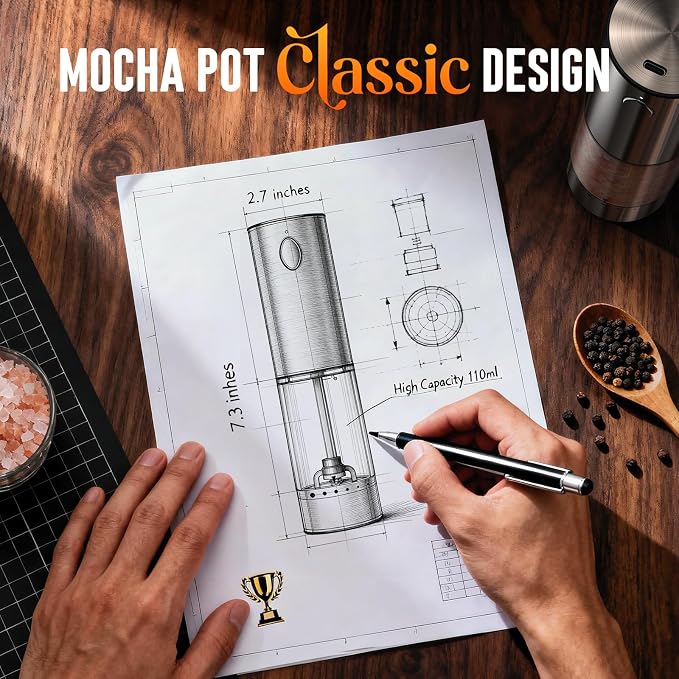 Electric Salt and Pepper Grinder Set – Rechargeable Automatic Salt and Pepper - Image 5