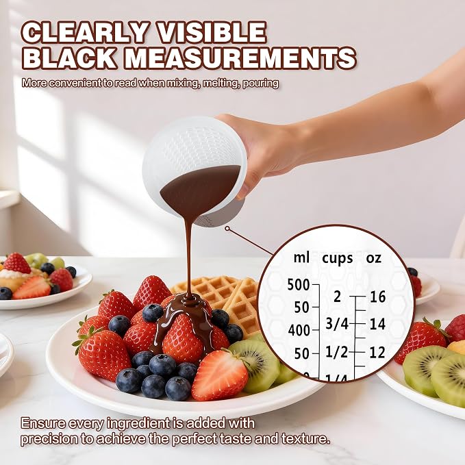 Silicone Measuring Cups Set 125ml + 250ml + 500ml - Image 4