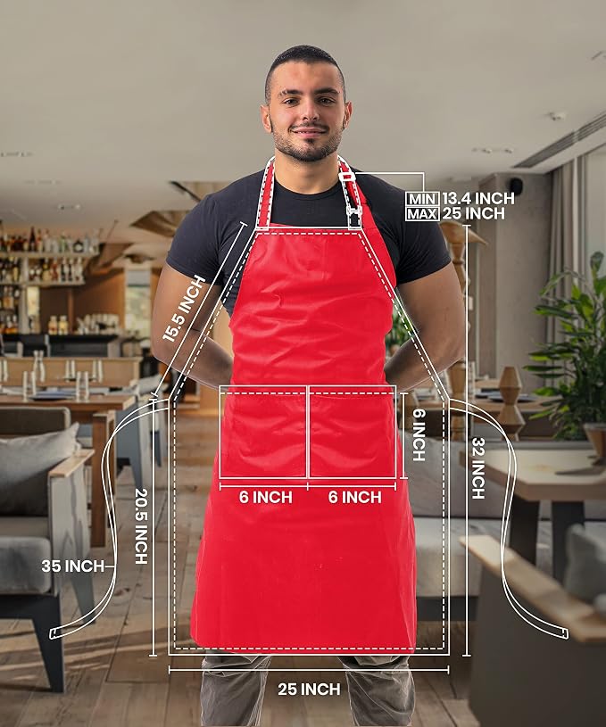 Utopia Kitchen 10 Pack Bib Apron Adjustable - Image 2