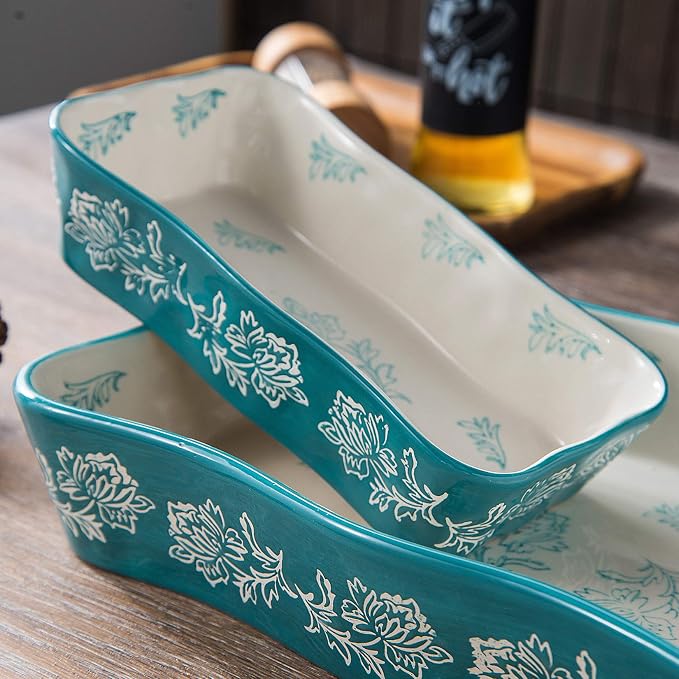 Baking Dish Casserole Dish Ceramic Lasagna Pan 2-Pcs Bakeware Sets Baking - Image 7