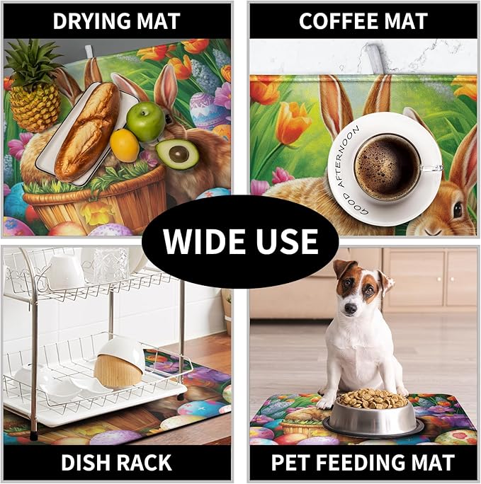 Easter Bunny Eggs Dish Drying Mat - Image 7