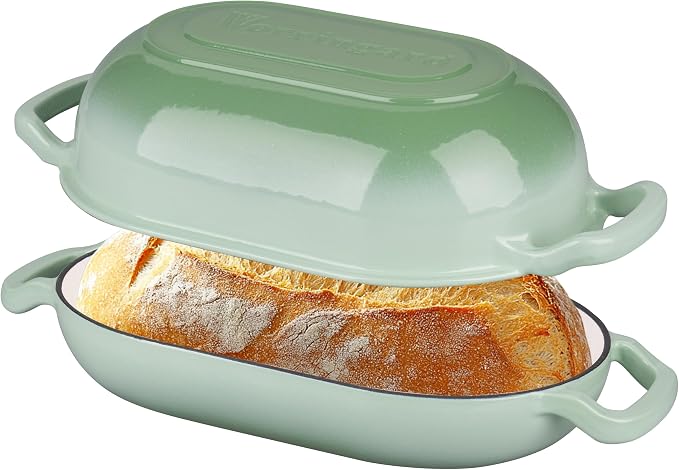 VORRINGARD Enameled Cast Iron Sourdough Bread Oven, Dutch Oven, Loaf Cast Iron by Unknown