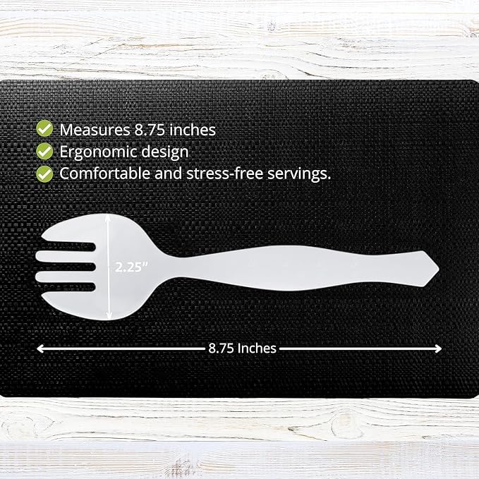 PARTY BARGAINS Disposable White Plastic Serving Forks 8.75 Inch – Heavy Duty - Image 3