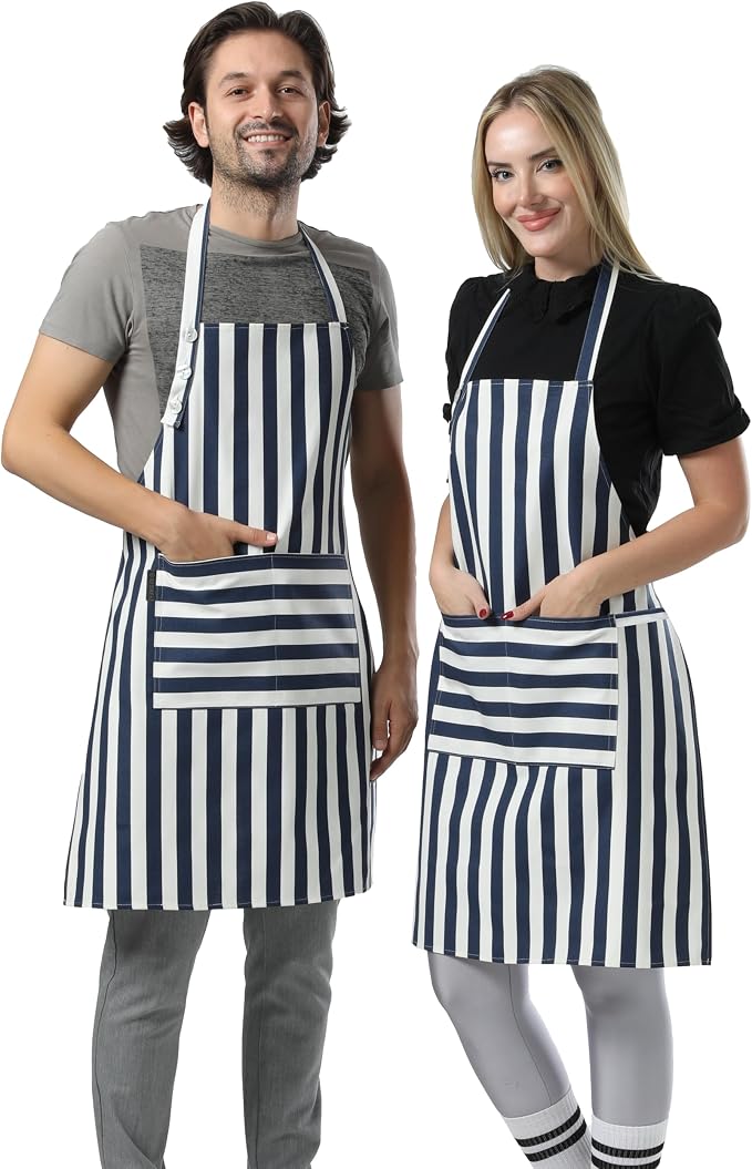 TOSHEX Kitchen Apron Waterdrop Resistant Cotton Apron - Image 7