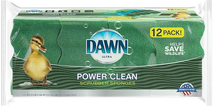 Dawn Power Clean Dual-Sided Scrubber Sponges by Dawn