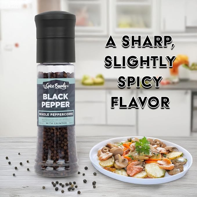 Spice Bounty Pink Himalayan Salt 12.9 oz and Whole Black Pepper 5.8 oz Grinder - Image 8