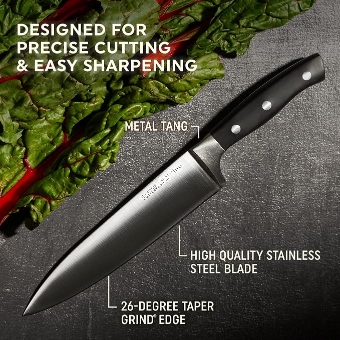 Chicago Cutlery Insignia Triple Rivet Poly Kitchen Knife Block Set - Image 5