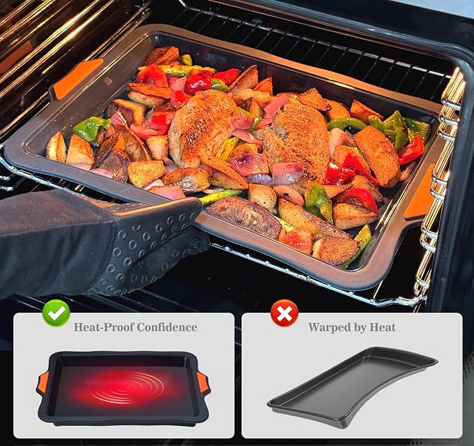 Webake Silicone Quarter Sheet Cake Pan, 9x13 inch Sheet Pans - Image 5