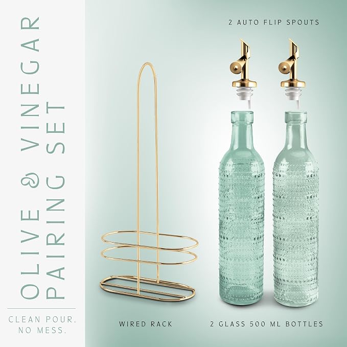 COOK WITH COLOR Glass Olive Oil Bottle Dispenser - Image 3