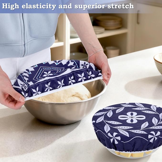 2 Large Reusable Beeswax Bowl Covers - Image 4
