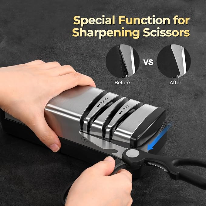 Narcissus Knife Sharpener, Diamond Abrasives Electric Knife Sharpener - Image 6