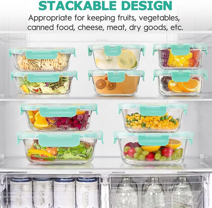 34pcs Glass Food Storage Containers - Image 5