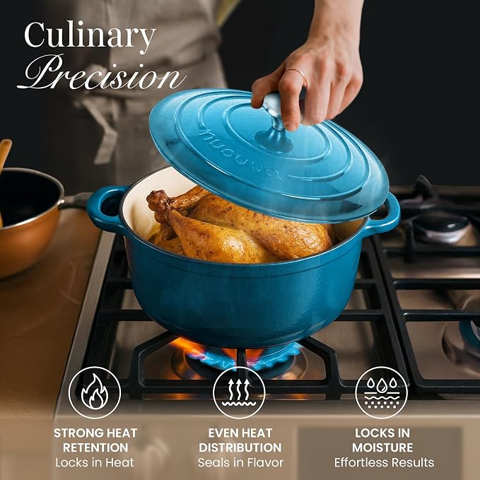 Nuovva Enamelled Cast Iron Dutch Oven Pot - Image 7