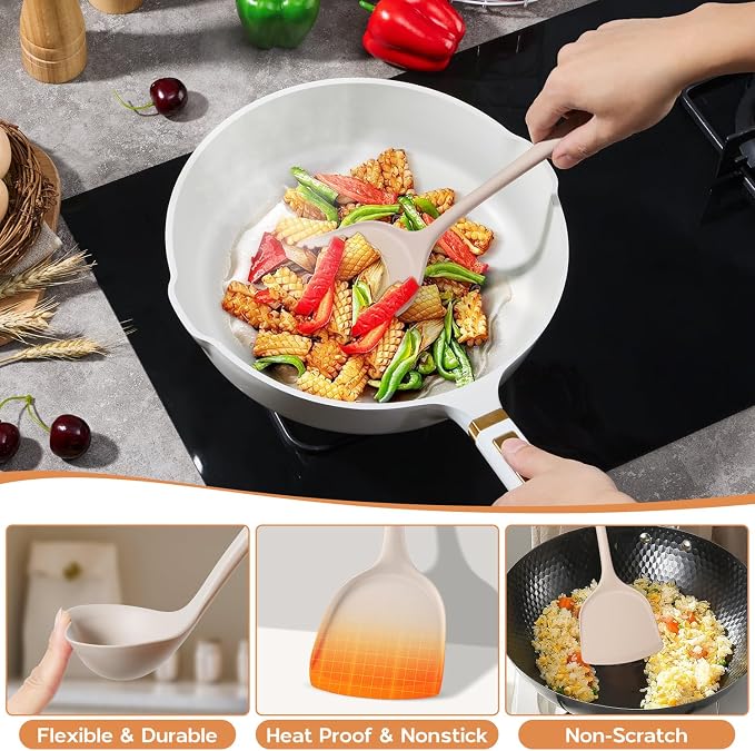 Onader Kitchen Utensils Set, Silicone Non Toxic Cooking Utensils - Image 3