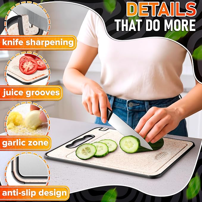 Double Sided Metal Cutting Board Titanium 14.3"x9.8" - Image 2