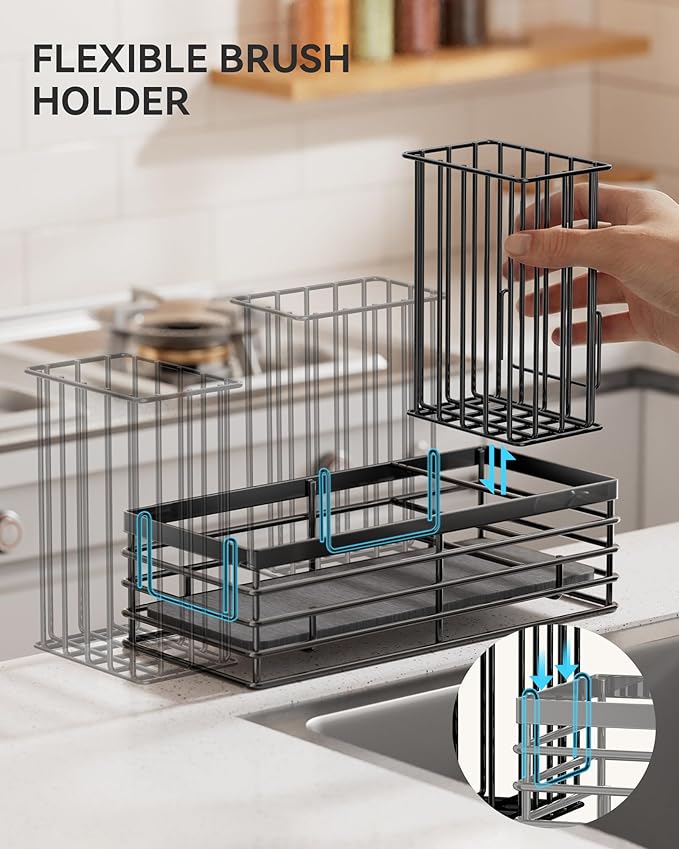 Yofidra Sponge Holder for Kitchen Sink, Sink Caddy Organizer - Image 3