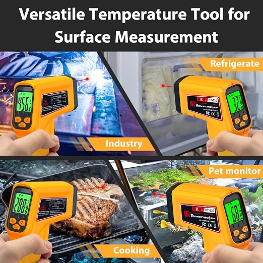 FKM Infrared Thermometer Gun Non-Contact Laser Temperature Gun, -58°F~986°F - Image 4
