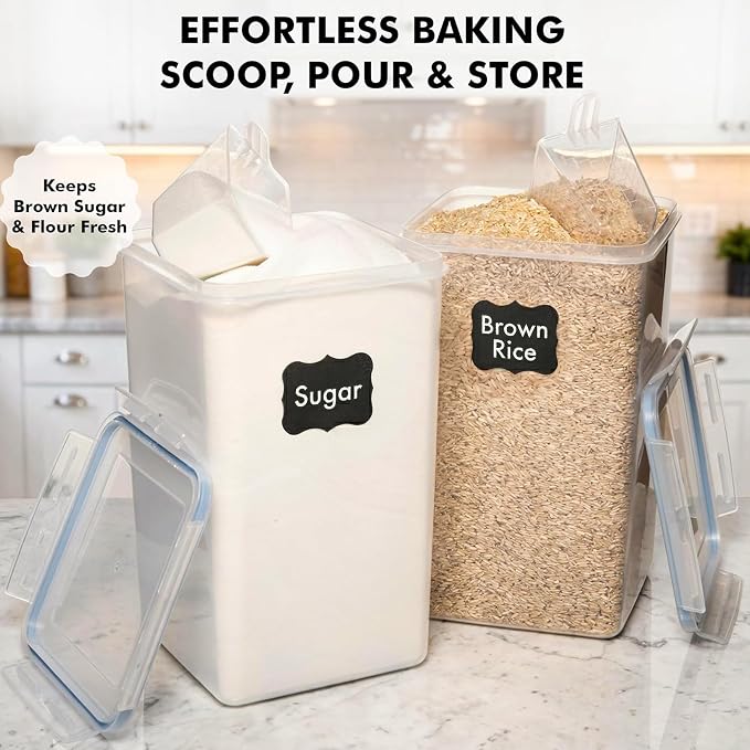 WHITE FEATHER SUPPLIES 2 PC Large Food Storage Containers - Image 4
