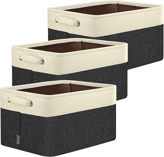 BALEINE 3 Pack Fabric Closet Storage Bins by BALEINE
