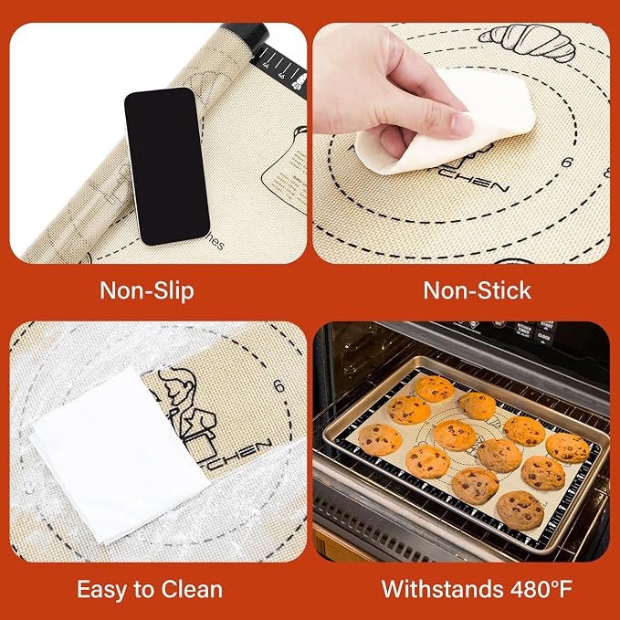 Silicone Baking Mat with Recipes, Silicone Mat - Image 5