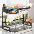 ADBIU Over The Sink Dish Drying Rack Snap-On Design 2 Tier Large Dish Rack by ADBIU
