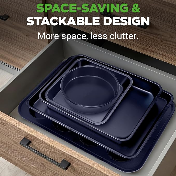 NutriChef 6-Piece Nonstick Baking Pans - Image 3