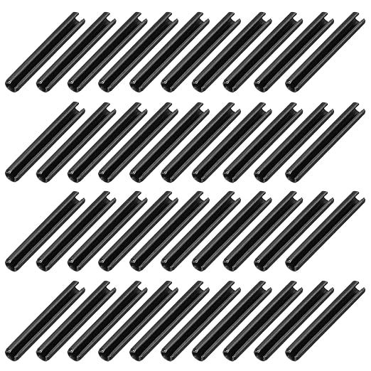 MECCANIXITY 60Pcs Slotted Split Roll Pins 1/5 Inch Dia. 1-2/5 Inch Length 65Mn by MECCANIXITY