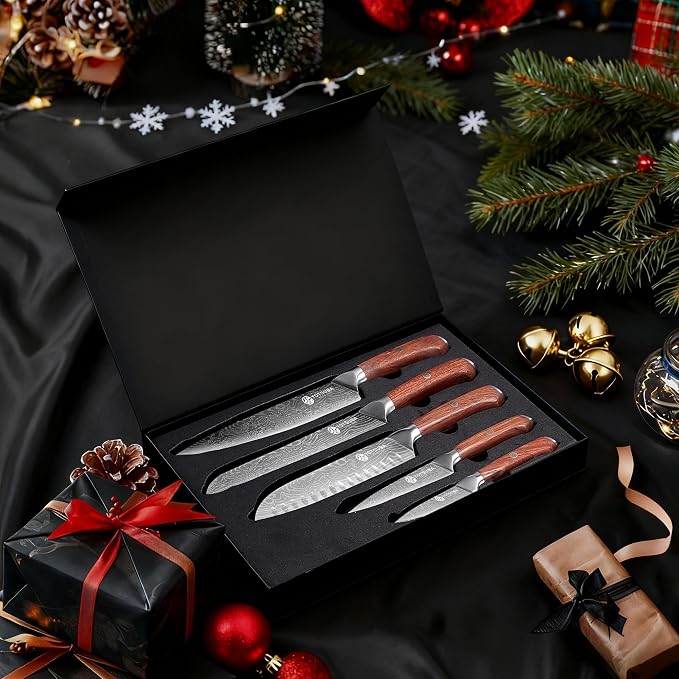 YOTSUBA 5 PCS Kitchen Knife Set, Professional Razor Sharp Japanese Knife Set - Image 7