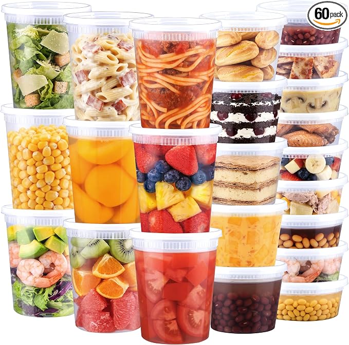 BYSNOW 60 Sets Deli Containers by BYSNOW